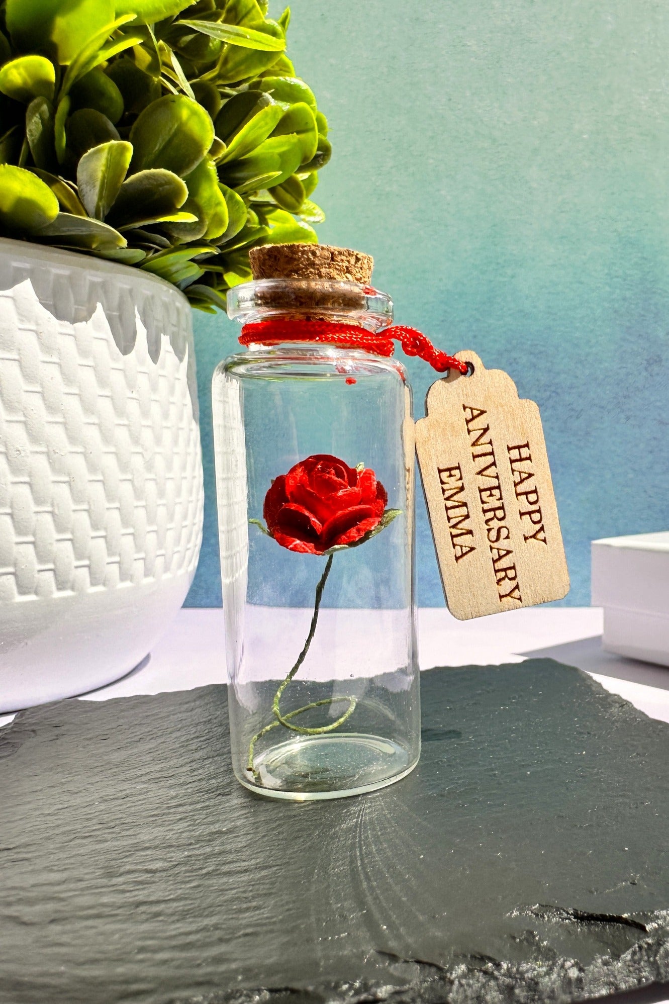 Personalized Anniversary Gift For Him Message Bottle Valentines Boyfriend Gift Custom Anniversary Gift For Husband love Token Friend Gift