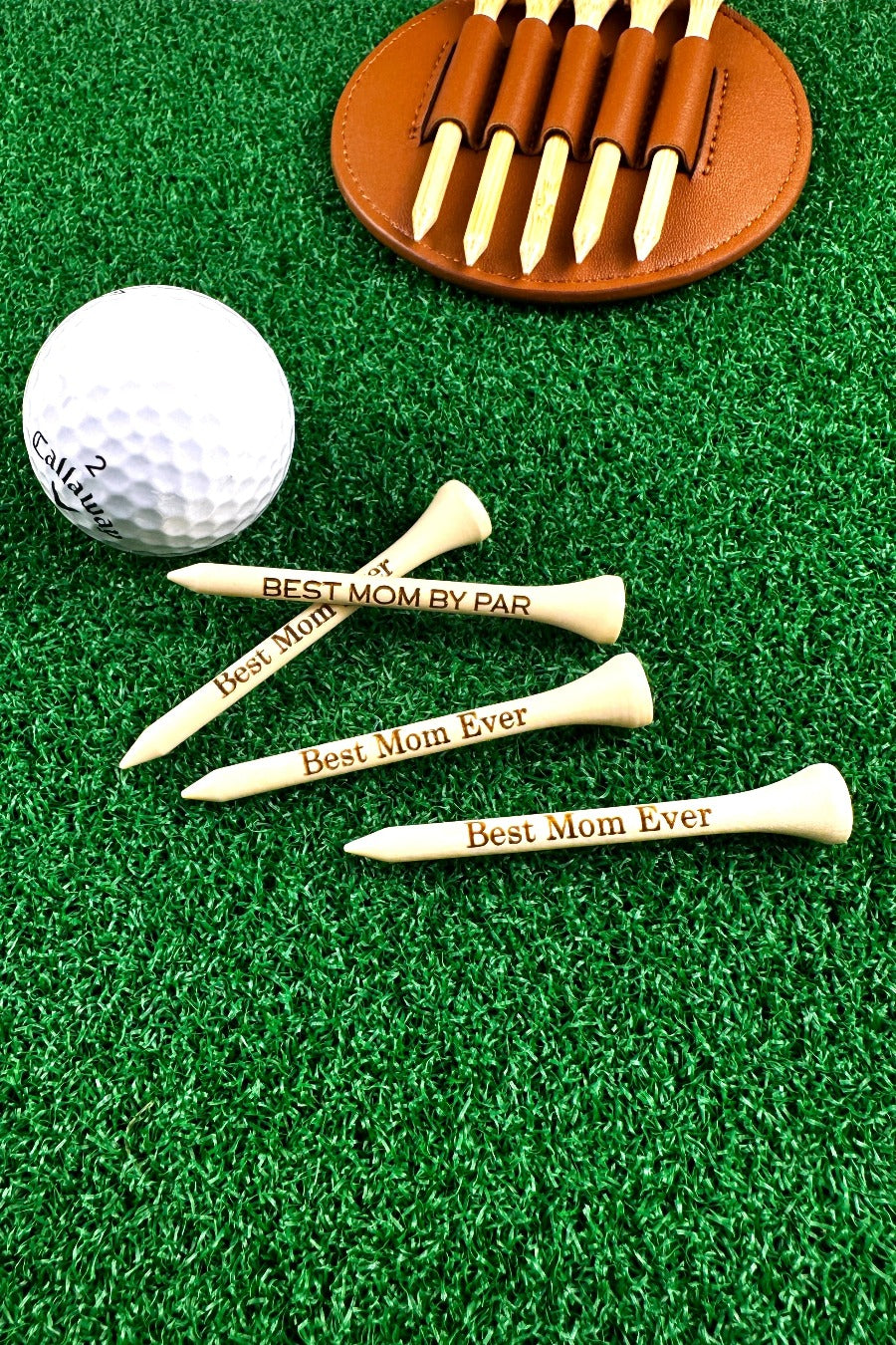 Personalized Golf Tees Gift Mothers day gift Best mom by par gift Engraved Golf Tee For Mom Gift Custom wooden Golf Tees Anniversary Gift Retirements by Par