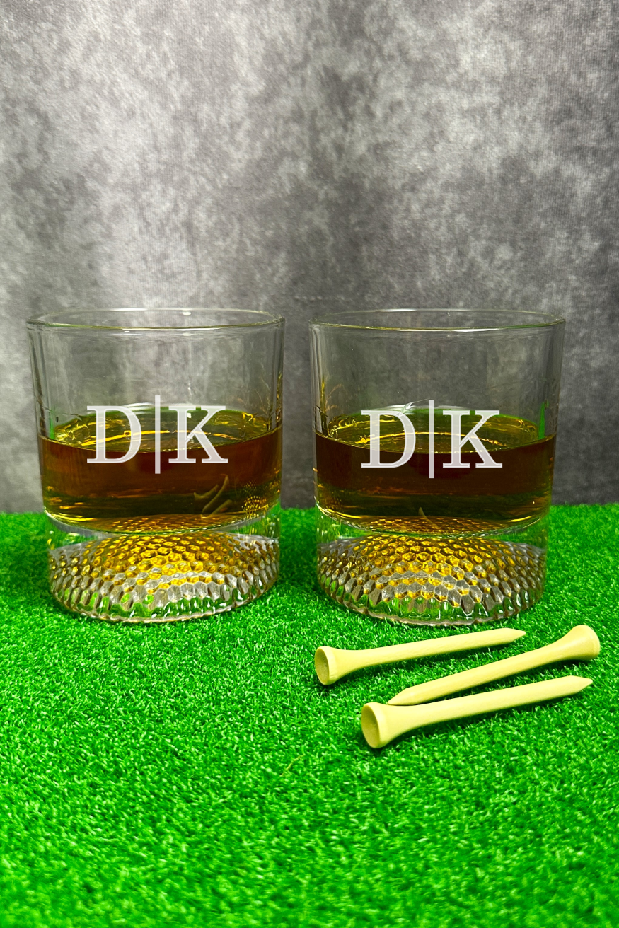 Golf Ball Whiskey Glasses gift Set - Golf Ball Set for Whiskey Lovers, Father's Day Gift, Birthday Gift, Christmas Gift, Bachelor Party Gift
