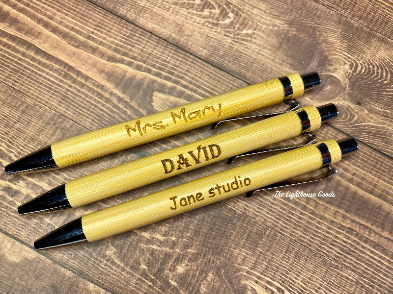 Personalized Teacher Pen Wood Ballpoint Pen Back to school Custom Engraved Bamboo Pen Graduation Gift Perfect Personalized Pen Teachers Gift