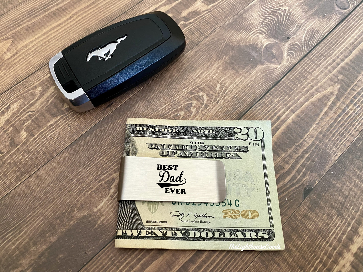 Personalized minimalistic wallet, Slim wallet, Money Clip for dad, Husband, Anniversary Gift,