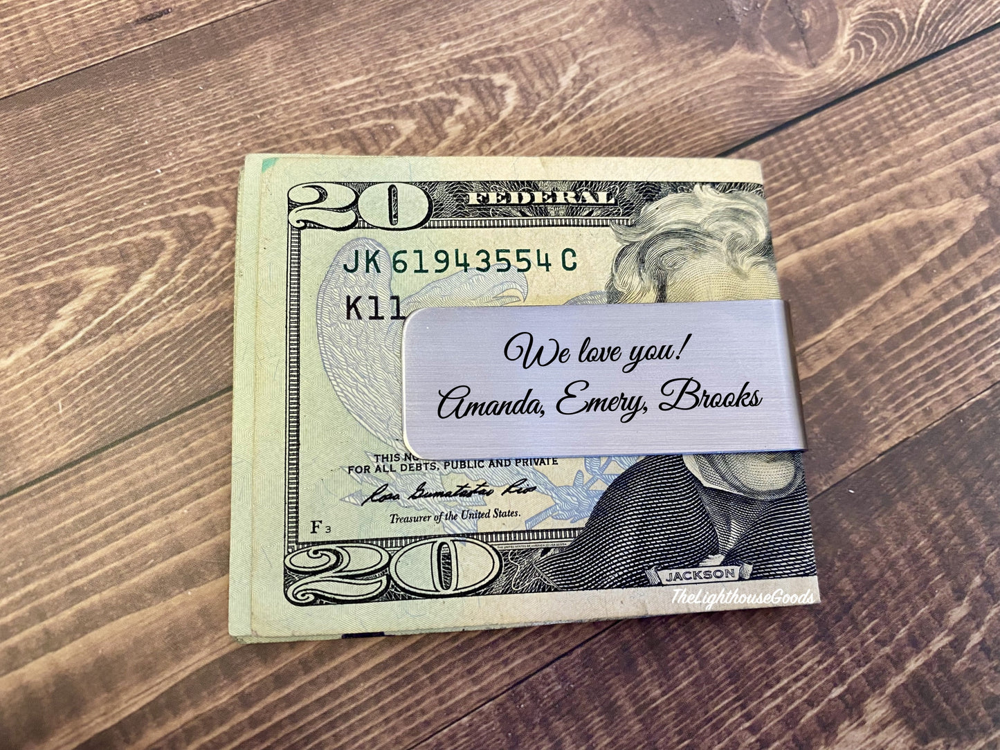 Personalized minimalistic wallet, Slim wallet, Money Clip for dad, Husband gift, Best small wallet