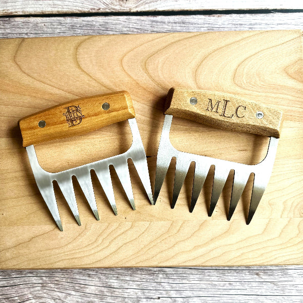 Personalized Wooden BBQ Meat Claw Shredders