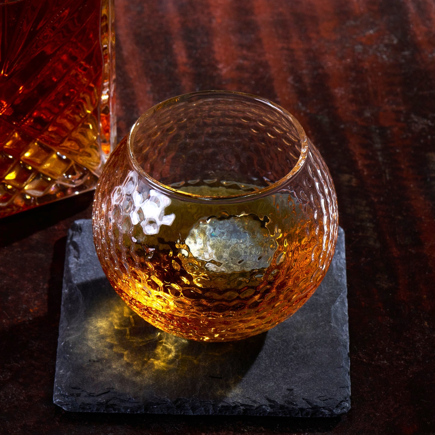 Personalized golf ball whiskey glass for men luxury barware gift