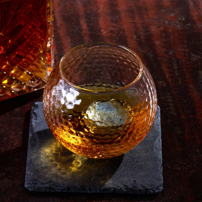 Personalized golf ball whiskey glass for men luxury barware gift