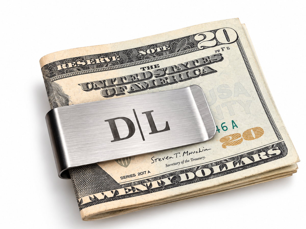 Personalized Money Clip For Husband Anniversary Gift