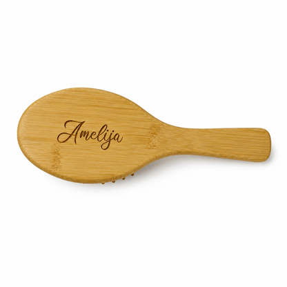 Personalized Bamboo Hair Brush Set – The Perfect Gift for Women