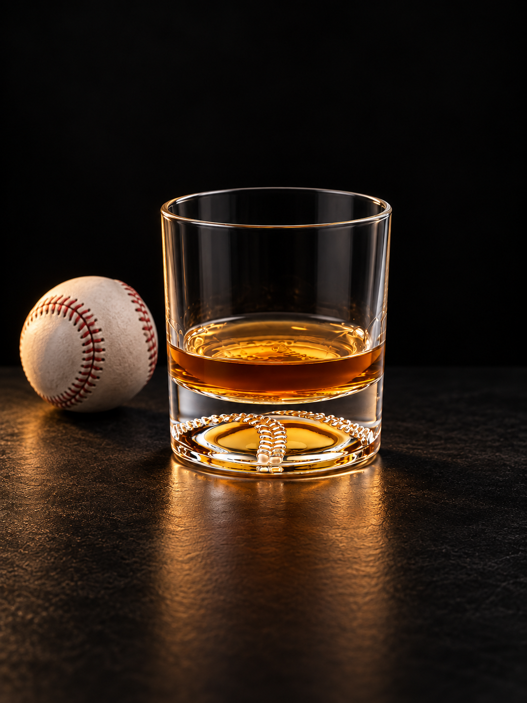 Engraved Baseball Whiskey Glass Gifts Set