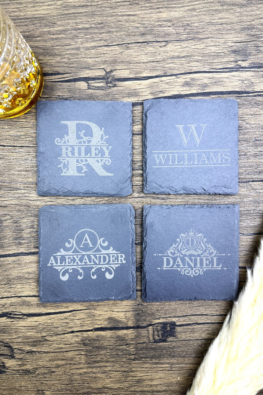 Personalized Slate Coasters Set of 4