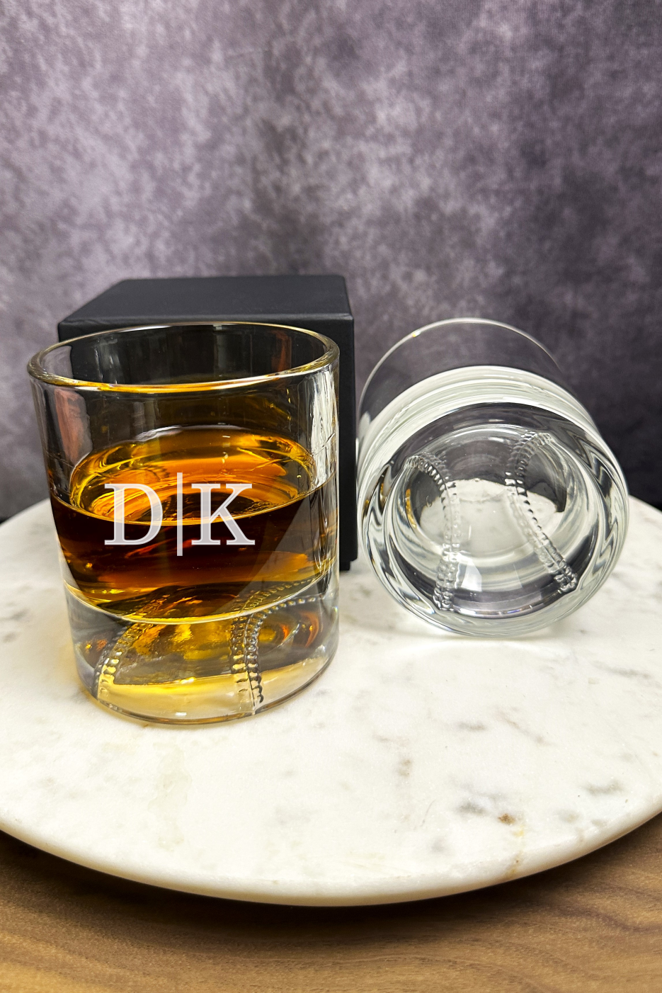 Custom Etched Whiskey Glass Set - Old baseball Fashioned Glasses, Custom Whiskey Set, Whiskey Lover Gift for Husband, Dad, Whiskey Glass Set baseball fan baseball gift set