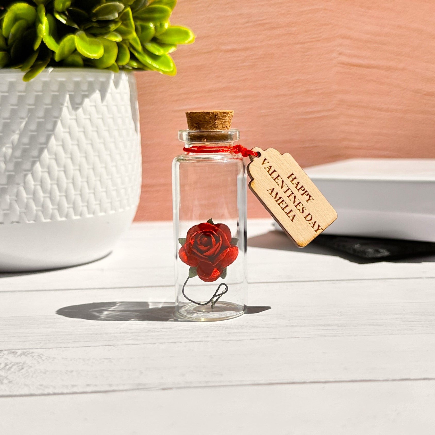 Valentines Day Gift For him her wife husband Gift For Grandma Birthday Gift For Friend Rose In A Bottle Thank You Gift For Girlfriend for nan Gift For Her 