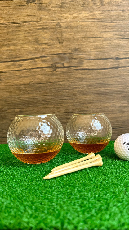 Personalized Golf Ball Style Whiskey Glass Set