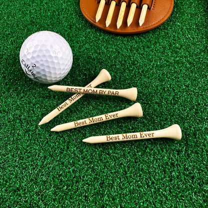 Personalized Golf Tees Gift Mom Engraved Golf Tees For Mother Day Gift Custom Golf Tees Wood Golf Tees For best mom by par gift Anniversary Gift Christmas Gift