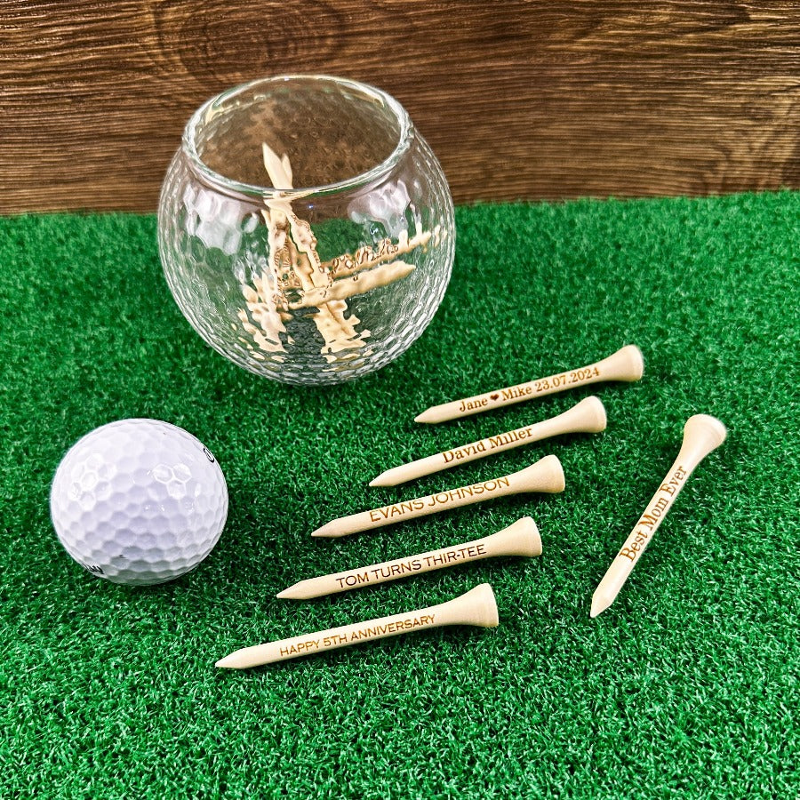 Personalized Golf Tees Gift Father Engraved Golf Tee For Mother Day Gift Custom wooden Golf Tees For Dad Anniversary Gift Retirements Par 