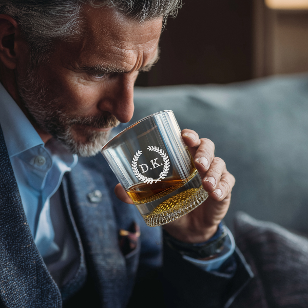 Personalized Golf Ball Whiskey Glass Gift Set Engraved Golf Rocks Glass with Initials Kit Gifts for Golfers Tees Custom Golf Gift Set Box monogram