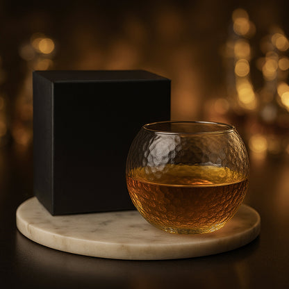 Personalized Golf Ball Whiskey Glass Set Rock Bourbon Glass Groomsmen Gift Golf Father Day Gift Golf Gifts for Men Custom Scotch Glass Chill