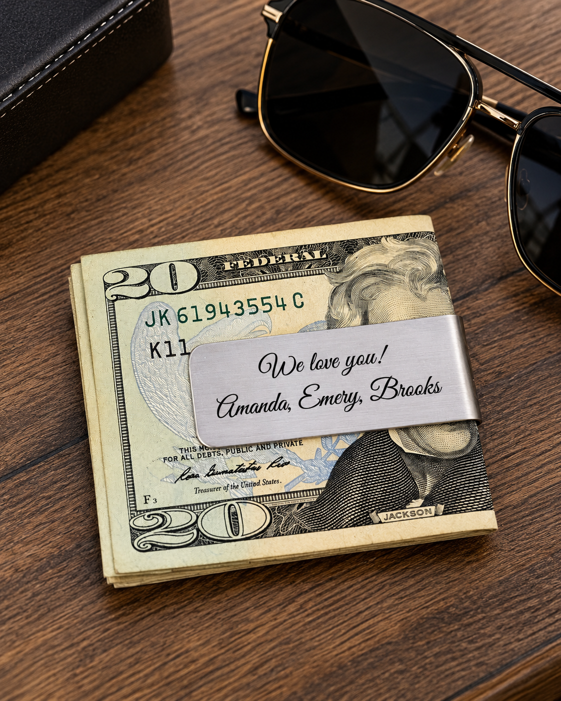Personalized Money Clip dad Gift Money Clip  Custom Engraved Money Clip 