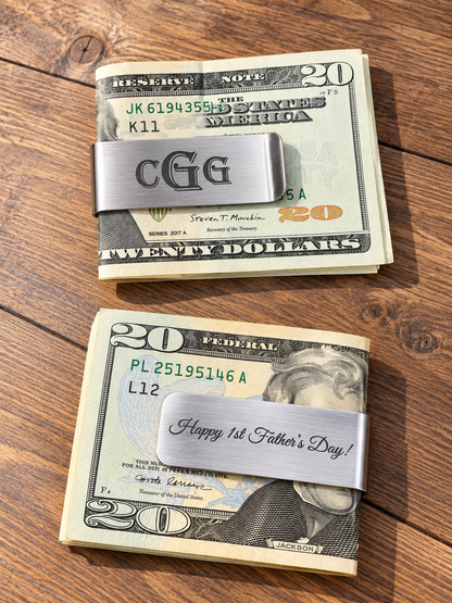 Personalized Money Clip For Husband Anniversary Gift