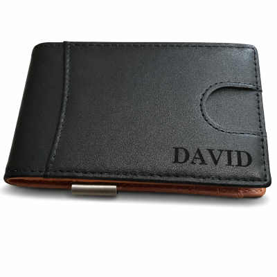 Personalized Men Leather Bifold Wallet Anniversary gift Men Wallet Father’s Day gift boyfriend Custom Wallet Valentines Day gift Money clip Christmas Gift Gift for him bifold wallet 