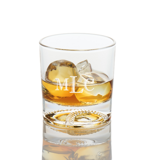 Luxury personalized whiskey glass for golfers