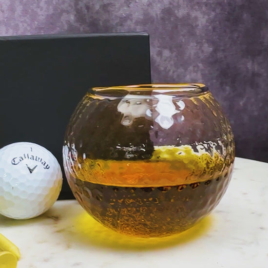 Unique whiskey glass set for golf enthusiasts, personalized for the perfect gift for husband or boyfriend