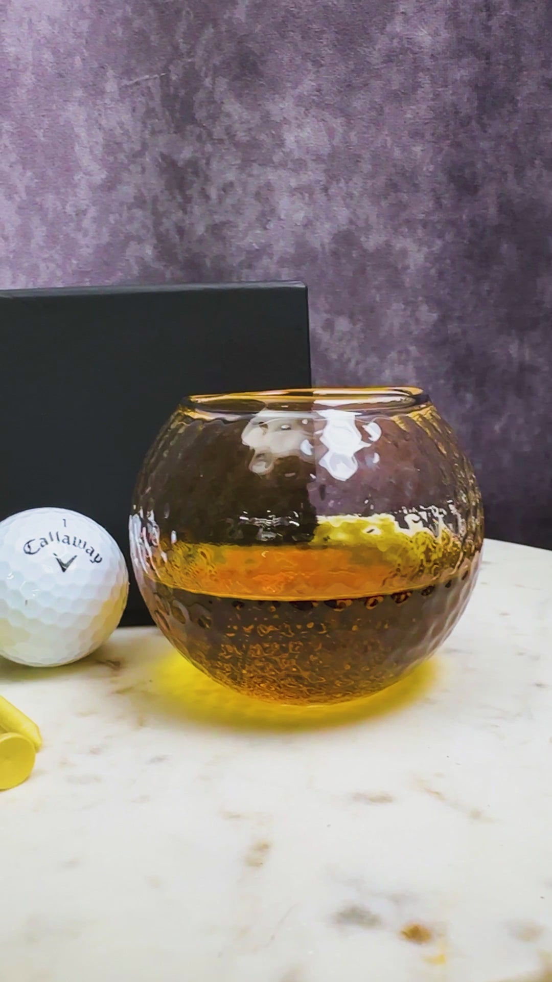 Unique whiskey glass set for golf enthusiasts, personalized for the perfect gift for husband or boyfriend