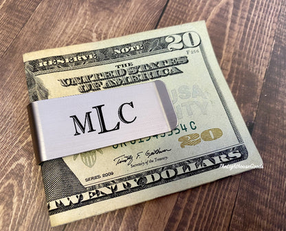 Husband Gift Custom Money Clip Personalized Groomsmen Gift Wedding Party Father Day Engraved Initials Best Man Groomsmen Gift Dad Custom