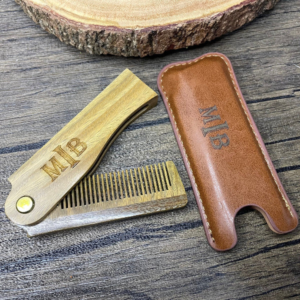 engraved beard comb, Custom wooden comb, Valentines day gift, groomsman gift, anniversary or birthday gift, mens gift, Gift for husband