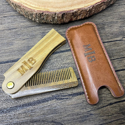 engraved beard comb, Custom wooden comb, Valentines day gift, groomsman gift, anniversary or birthday gift, mens gift, Gift for husband
