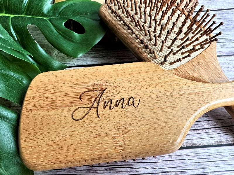 Personalized Bamboo Hair Brush Wood Paddle Hair Brush Mother Day Gift Grandma gift Girl Bridesmaid Gift Mom Natural Gift Hairbrush Kid gift