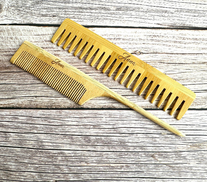 Personalized Bamboo Toddler Hairbrush Set Mother Toddler Hair Brush Birthday Wooden Hair Brush Girl Personalized Kids Mini Hairbrush Child’s