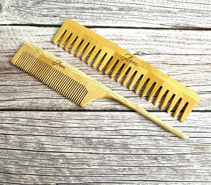 Personalized Bamboo Toddler Hairbrush Set Mother Toddler Hair Brush Birthday Wooden Hair Brush Girl Personalized Kids Mini Hairbrush Child’s