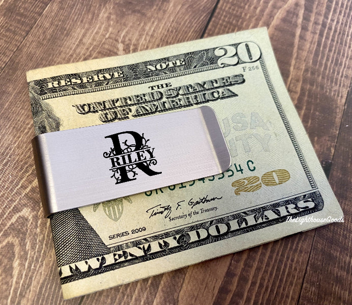 Husband Gift Custom Money Clip Personalized Groomsmen Gift Wedding Party Father Day Engraved Initials Best Man Groomsmen Gift Dad Custom