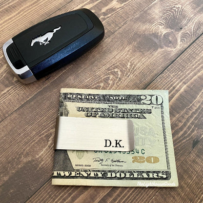 Personalized Custom Money Clip Personalized Groomsmen Gift Wedding Party Father Day Engraved Initials Best Man Groomsmen Gift Dad Custom