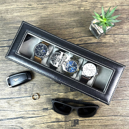 Personalized Leather Watch Box Watch Storage Watch Organizer Double Layer Watch Case Gifts for him Fathers Day Gift Gift for Best Man Gift