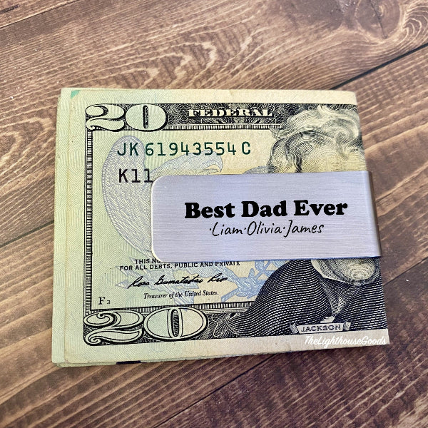 Personalized Money Clip dad Gift Money Clip  Custom Engraved Money Clip 