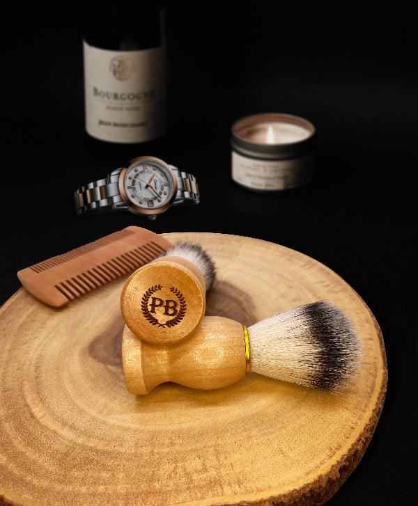 Personalized Shaving Brush Set Bowl Beard Mustache Custom Engraved Travel Groomsmen Gifts for Him Dad Boyfriend Gift for Men Son Grandpa