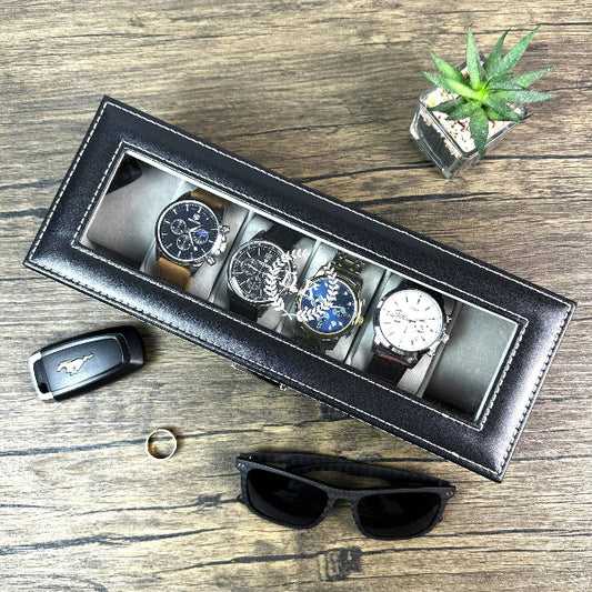 Personalized Watch Box Custom Watch Box Men Watch Case Watch Storage Case Personalized Watch Case Watch Box for Men Anniversary Gift Husband