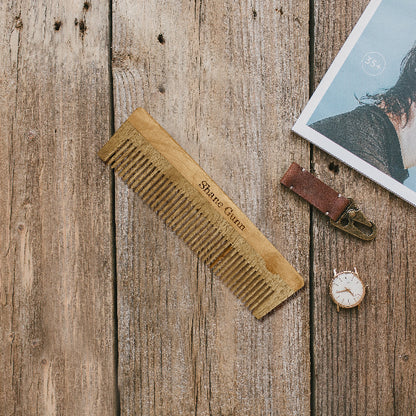 Personalized Wooden comb for Men Hair Comb Personalized Beard neem Comb Custom for Him Portable Comb Groomsmen Gift Engraved Comb Father Gift Husband