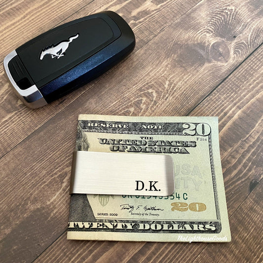 Personalized minimalistic wallet, Slim wallet, Money Clip for dad, Husband, Grandpa Anniversary Gift, Retirement gift, Best small wallet