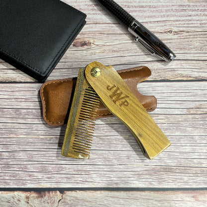 engraved beard comb, Custom wooden comb, Valentines day gift, groomsman gift, anniversary or birthday gift, mens gift, Gift for husband