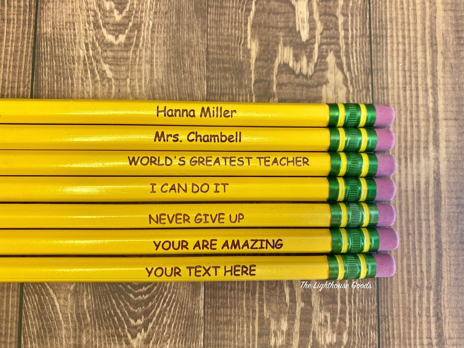 Personalized Pencils Custom Engraved Pencils Back to School Supplies office personalized Teacher Gift Ticonderoga Pencils Student Gift kids