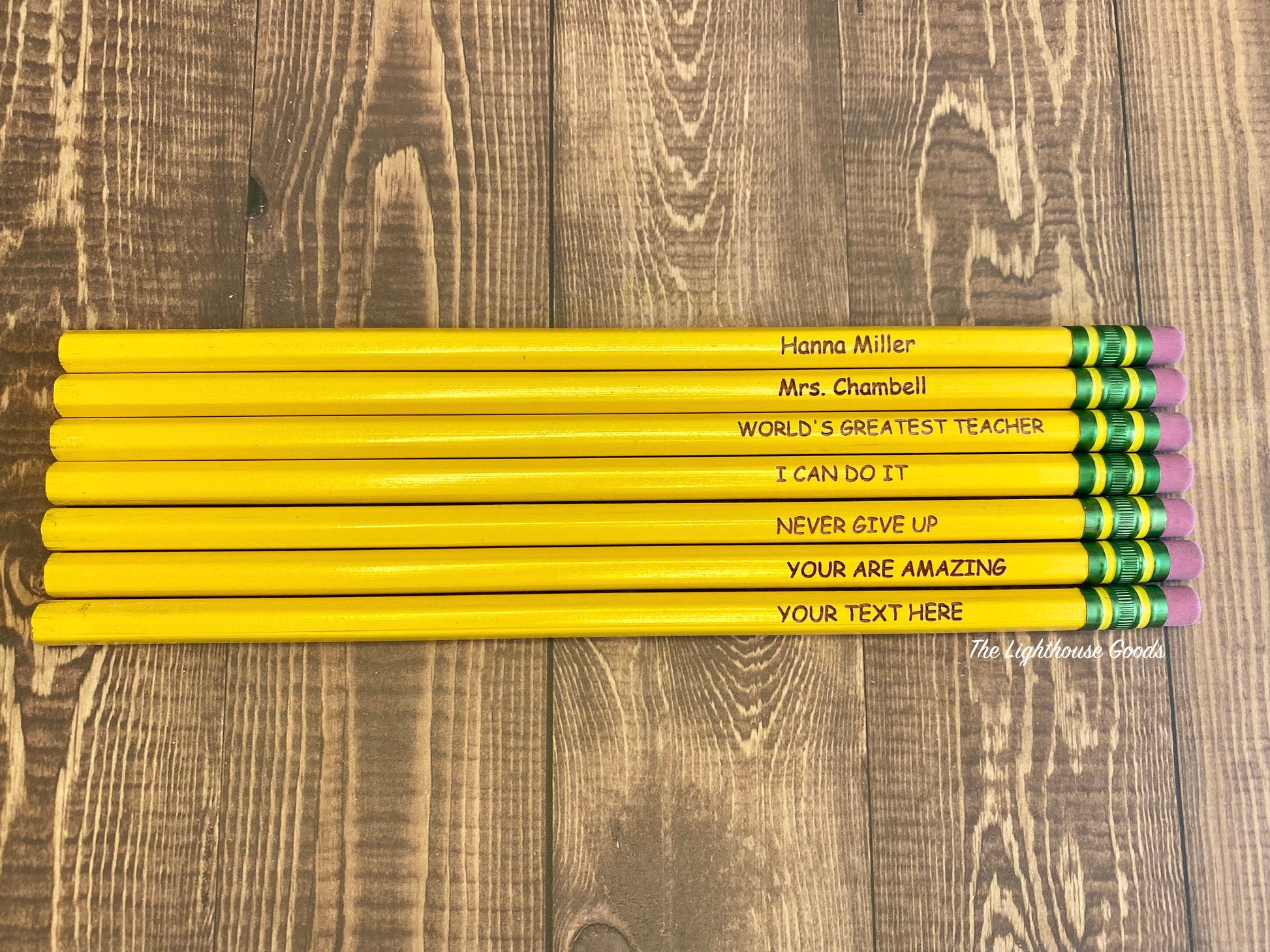 Personalized Pencils Custom Engraved Pencils Back to School Supplies office personalized Teacher Gift Ticonderoga Pencils Student Gift kids