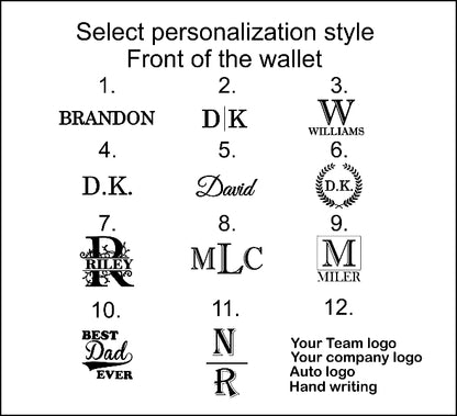 Personalized Men Brown Leather Bifold Wallet