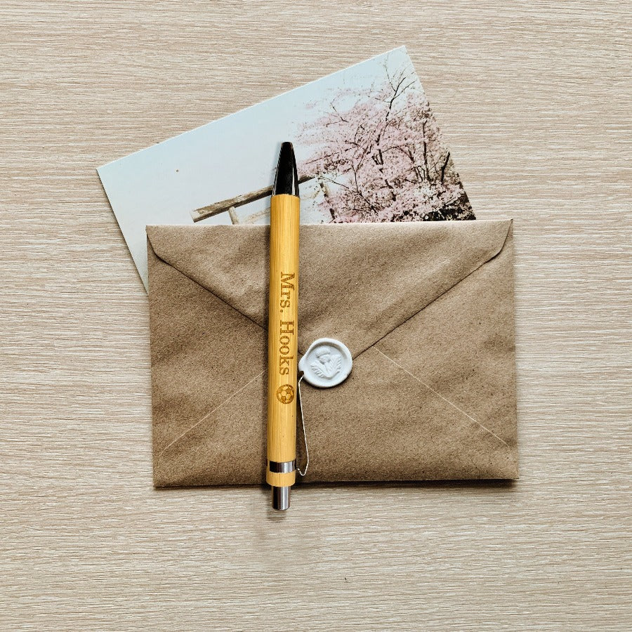 Teacher bamboo pen coach pen gift