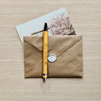 Teacher bamboo pen coach pen gift
