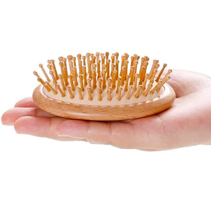 Personalized Wooden Travel Hairbrush Hand Sized Hair Brush