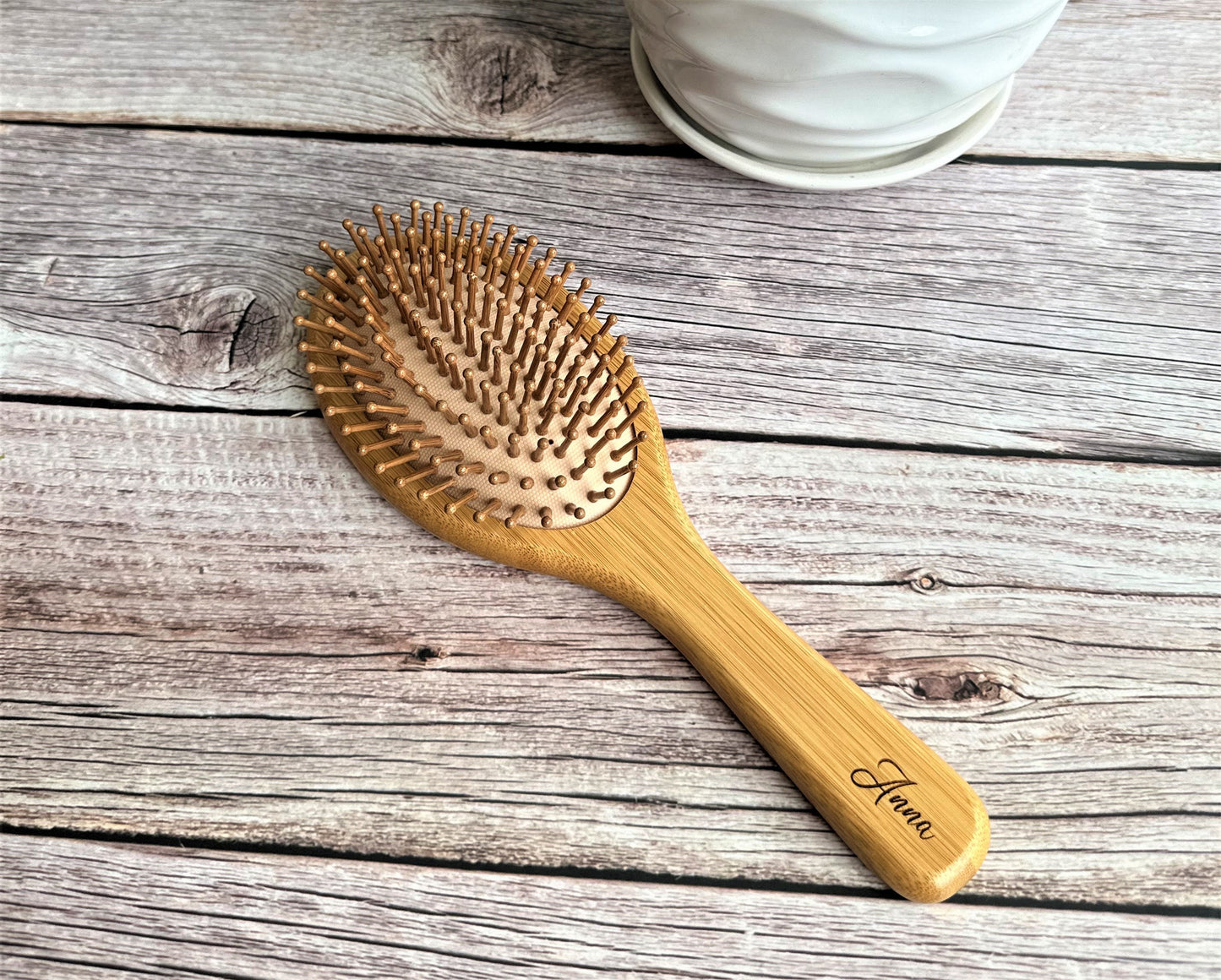 Personalized Bamboo Hairbrush For Mother Gift