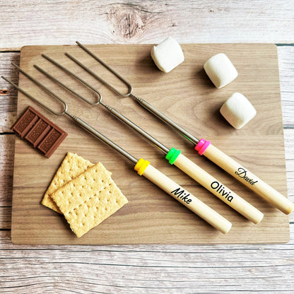 Custom Marshmallow Roasting Telescoping Sticks For Camping